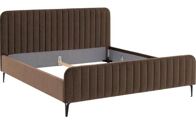 Goossens bedframe attent bruin stof - 8219242-08