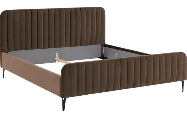 Goossens bedframe attent bruin stof - 8219242-08