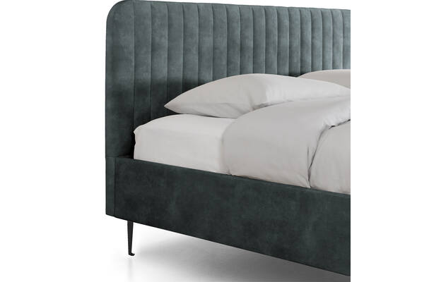 Goossens bedframe attent blauw stof - 8219243-03
