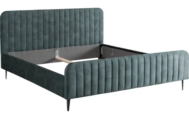 Goossens bedframe attent blauw stof - 8219243-05