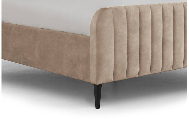 Goossens bedframe attent bruin stof - 8219246-04
