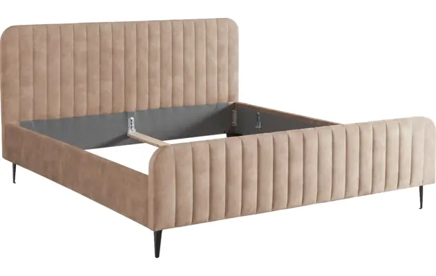 Goossens bedframe attent bruin stof - 8219246-05