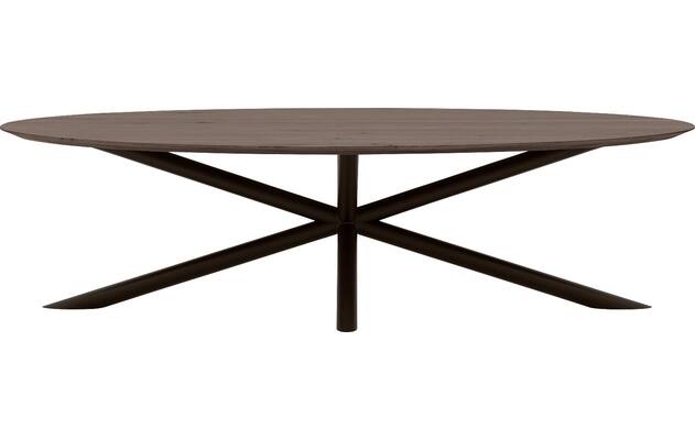 Goossens excellent eettafel gs 1302 donker bruin eiken - 8219464-02