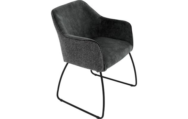 Goossens eetkamerstoel lisbet zwart stof - 8219493-03