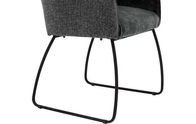 Goossens eetkamerstoel lisbet zwart stof - 8219493-05