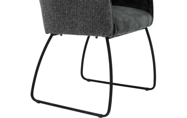Goossens eetkamerstoel lisbet zwart stof - 8219493-05