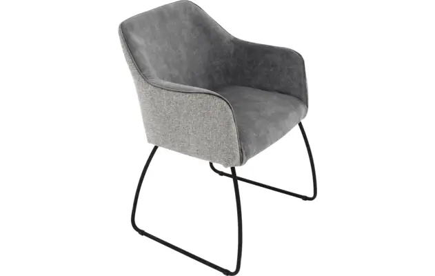Goossens eetkamerstoel lisbet grijs stof - 8219494-03