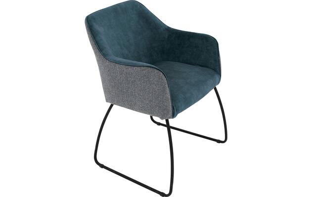 Goossens eetkamerstoel lisbet blauw stof - 8219495-03
