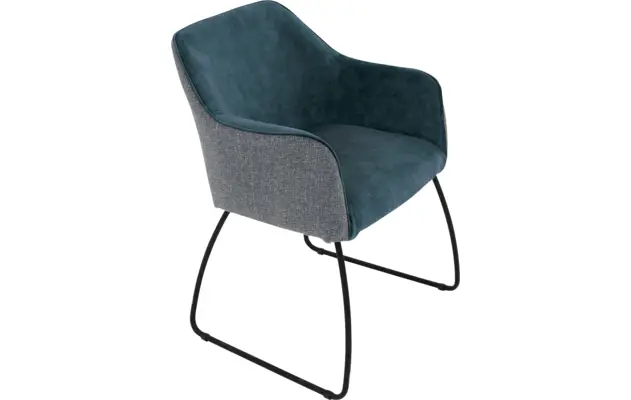 Goossens eetkamerstoel lisbet blauw stof - 8219495-03