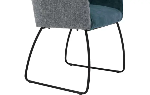 Goossens eetkamerstoel lisbet blauw stof - 8219495-05