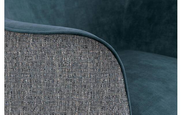 Goossens eetkamerstoel lisbet blauw stof - 8219495-06