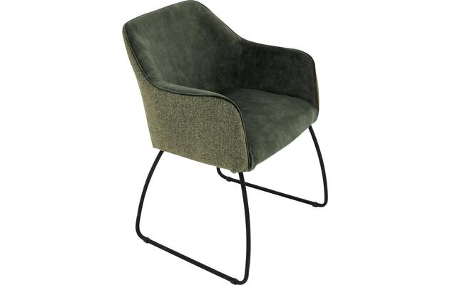 Goossens eetkamerstoel lisbet groen stof - 8219496-03