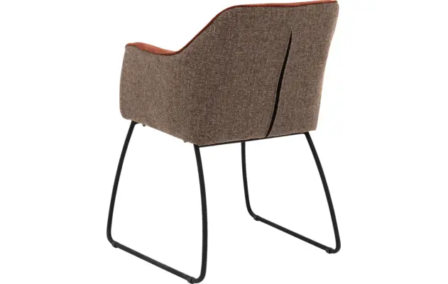 Goossens eetkamerstoel lisbet bruin stof - 8219497-02