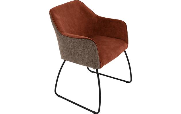 Goossens eetkamerstoel lisbet bruin stof - 8219497-03