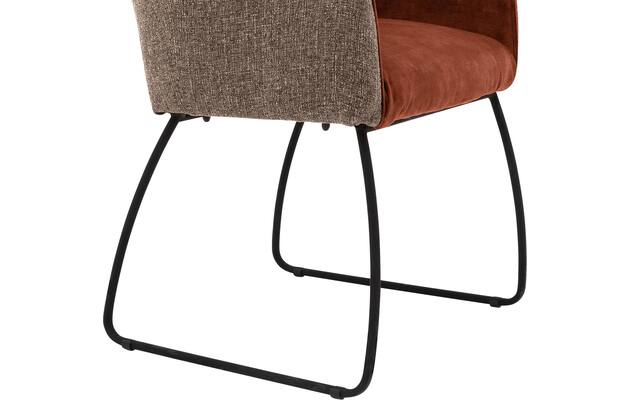 Goossens eetkamerstoel lisbet bruin stof - 8219497-05