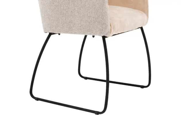Goossens eetkamerstoel lisbet beige stof - 8219499-05