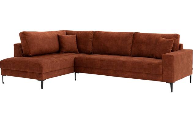 Goossens hoekbank coco bruin stof - 8219559-02