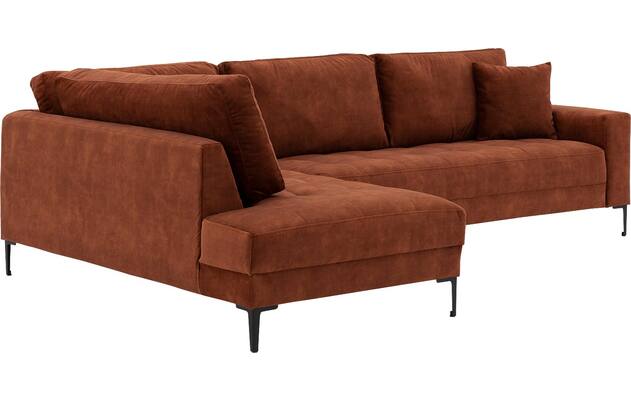Goossens hoekbank coco bruin stof - 8219559-04