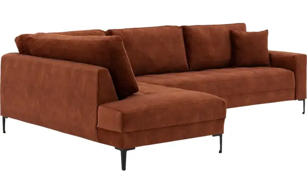 Goossens hoekbank coco bruin stof - 8219559-04