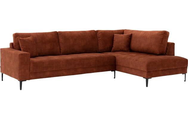 Goossens hoekbank coco bruin stof - 8219559-gespiegeld-02
