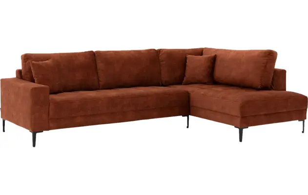 Goossens hoekbank coco bruin stof - 8219559-gespiegeld-02