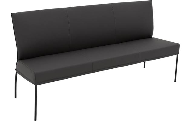 Goossens eetkamerbank funk grijs leer - 8220160-04