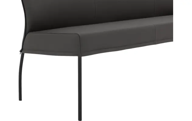 Goossens eetkamerbank funk grijs leer - 8220160-05