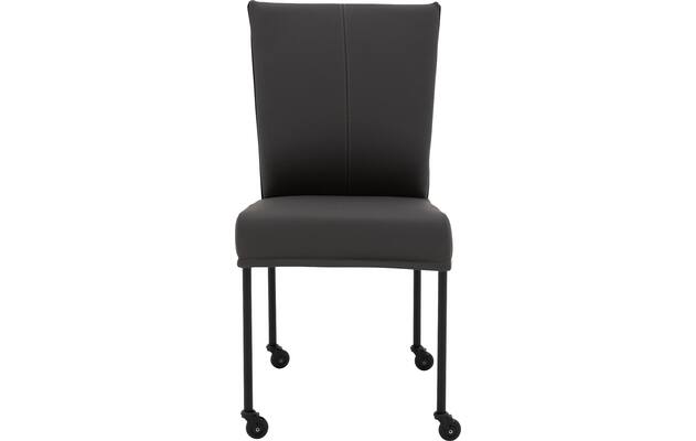 Goossens eetkamerstoel funk grijs leer - 8220161-01