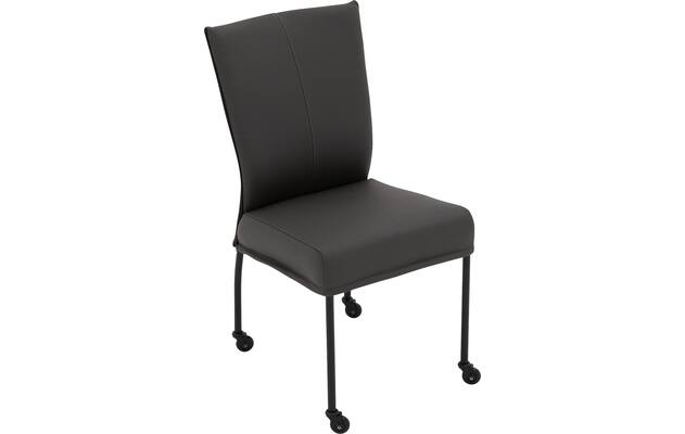 Goossens eetkamerstoel funk grijs leer - 8220161-03