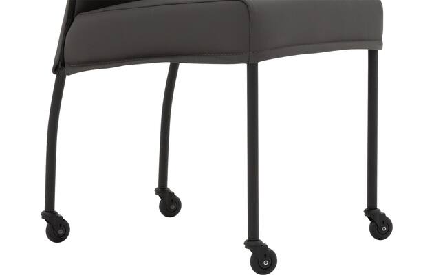 Goossens eetkamerstoel funk grijs leer - 8220161-05