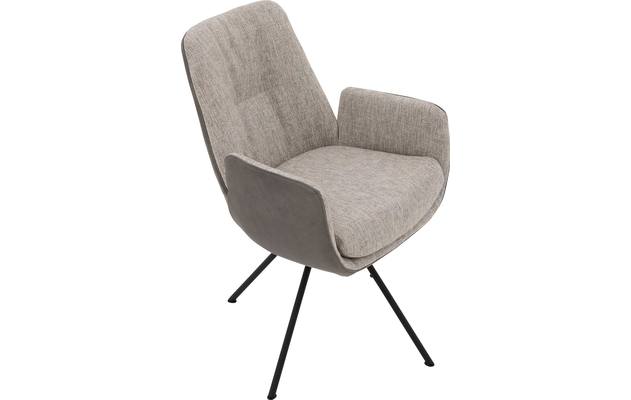 Goossens excellent eetkamerstoel mabach grijs stof - 8220164-03