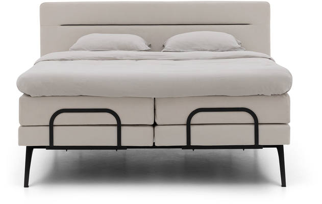 Goossens excellent boxspring compleet avance dextro compleet grijs stof - 8220751-02