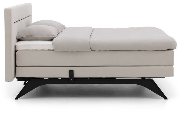 Goossens excellent boxspring compleet avance dextro compleet grijs stof - 8220751-03