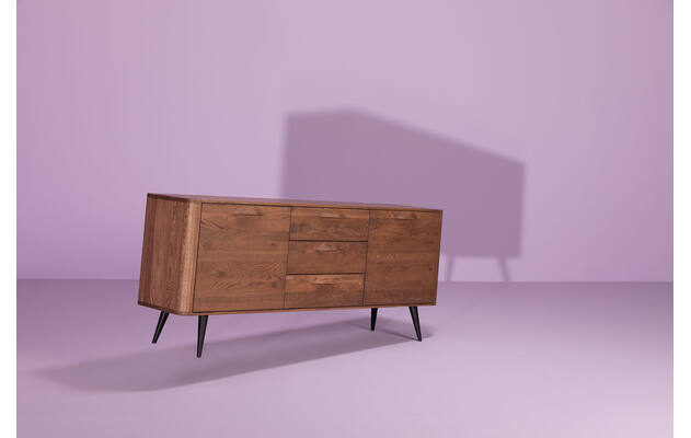 Goossens dressoir bjarte donker bruin eiken - 8221010-01