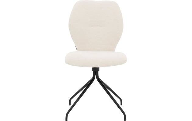 Goossens eetkamerstoel hera wit stof - 8221074-02