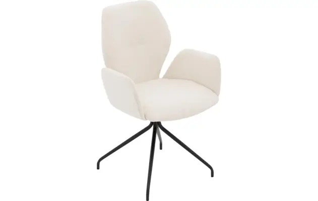Goossens eetkamerstoel hera wit stof - 8221075-04