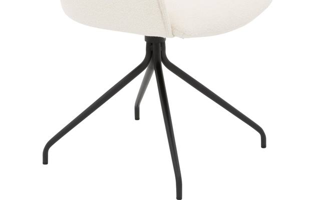 Goossens eetkamerstoel hera wit stof - 8221075-05