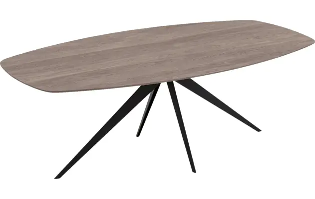 Goossens excellent eettafel uniek donker bruin eiken - 8221100-03