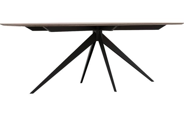 Goossens excellent eettafel uniek donker bruin eiken - 8221100-04