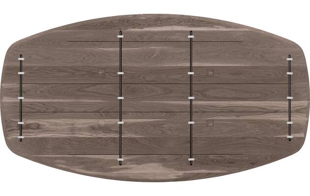 Goossens excellent eettafel uniek donker bruin eiken - 8221100-09