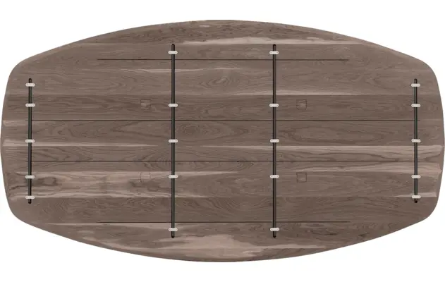 Goossens excellent eettafel uniek donker bruin eiken - 8221100-09