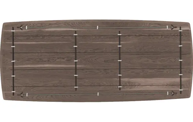 Goossens excellent eettafel uniek donker bruin eiken - 8221130-08