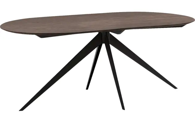 Goossens excellent eettafel uniek donker bruin eiken - 8221189-01