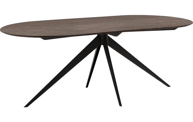 Goossens excellent eettafel uniek donker bruin eiken - 8221190-01