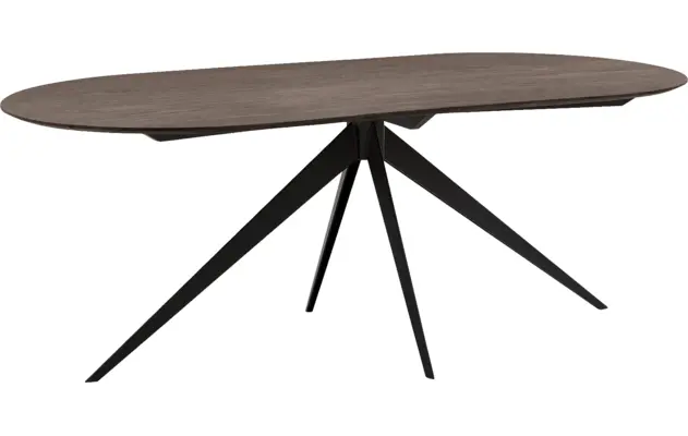 Goossens excellent eettafel uniek donker bruin eiken - 8221190-01