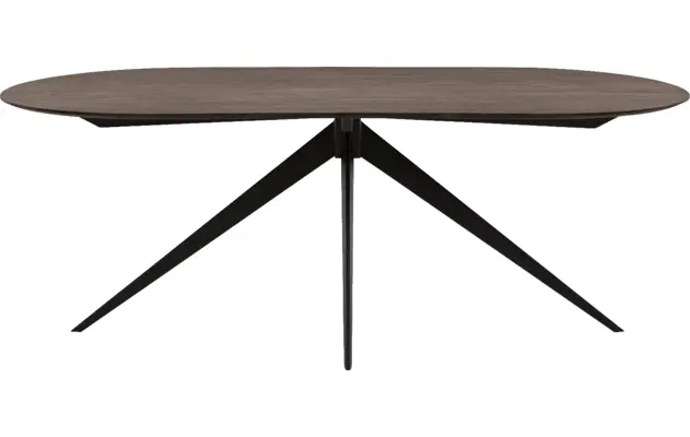 Goossens excellent eettafel uniek donker bruin eiken - 8221190-02