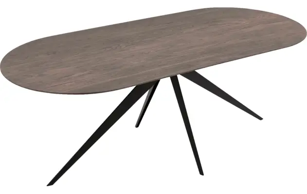 Goossens excellent eettafel uniek donker bruin eiken - 8221190-03