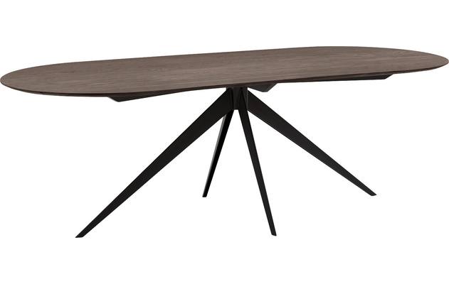 Goossens excellent eettafel uniek donker bruin eiken - 8221192-01