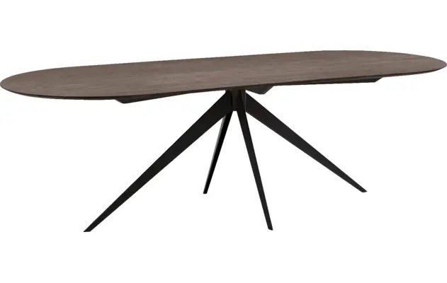 Goossens excellent eettafel uniek donker bruin eiken - 8221193-01