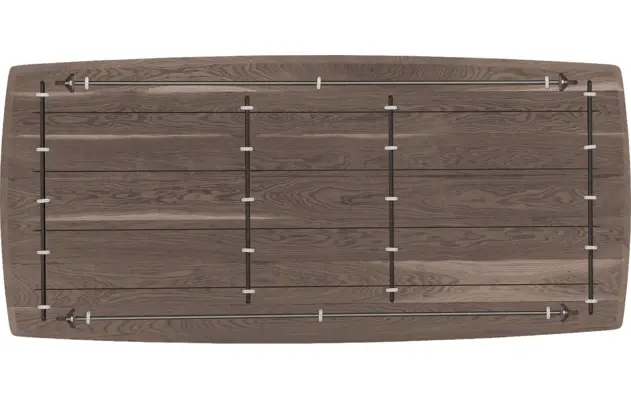 Goossens excellent eettafel uniek donker bruin eiken - 8221249-07
